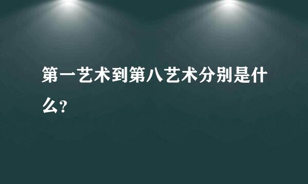第一艺术到第八艺术分别是什么？