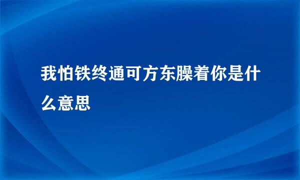 我怕铁终通可方东臊着你是什么意思