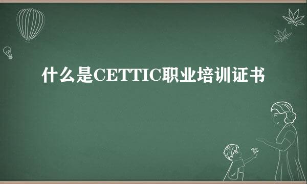 什么是CETTIC职业培训证书