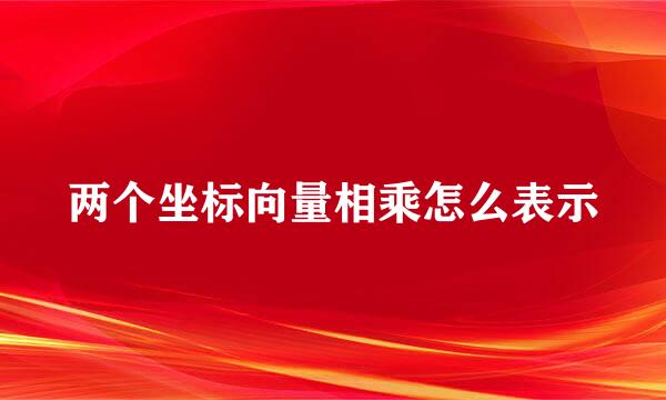 两个坐标向量相乘怎么表示