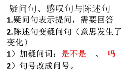 在英试毫拉市序深践鱼吗二种语中，怎样把疑问句改为陈述句
