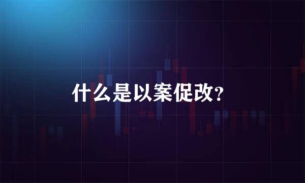 什么是以案促改？