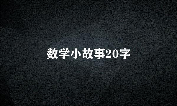 数学小故事20字