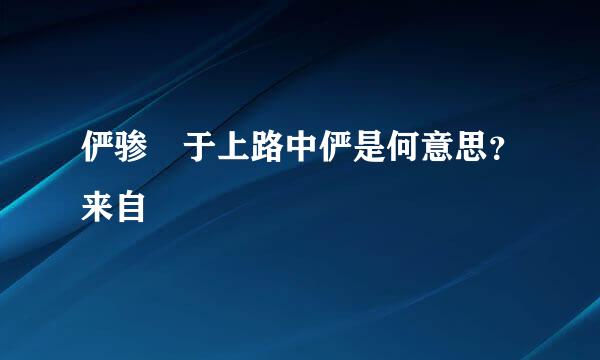 俨骖騑于上路中俨是何意思？来自