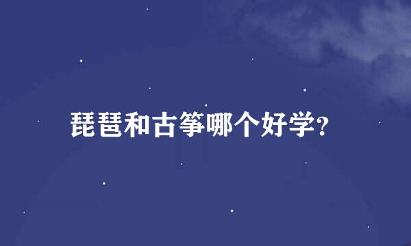 琵琶和古筝哪个好学？