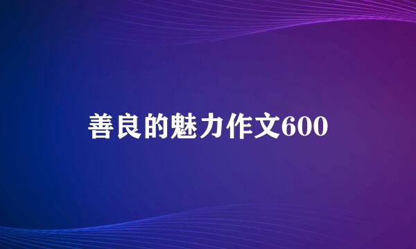 善良的魅力作文600