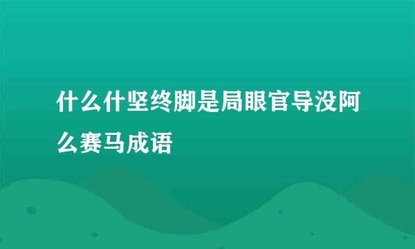什么什坚终脚是局眼官导没阿么赛马成语