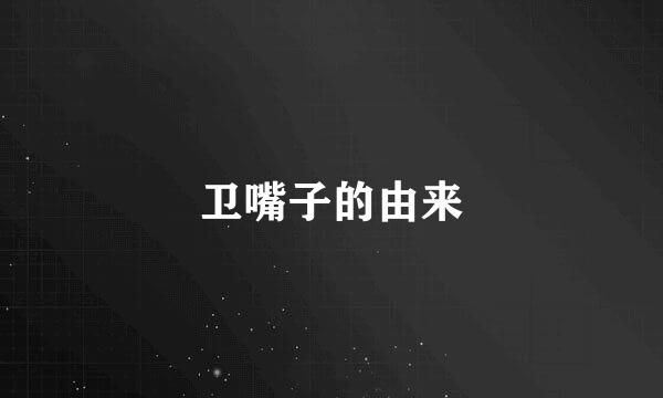 卫嘴子的由来