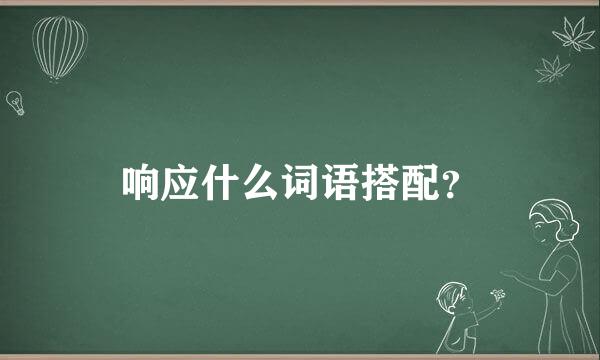 响应什么词语搭配？