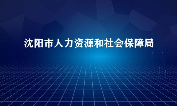 沈阳市人力资源和社会保障局