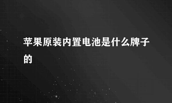 苹果原装内置电池是什么牌子的