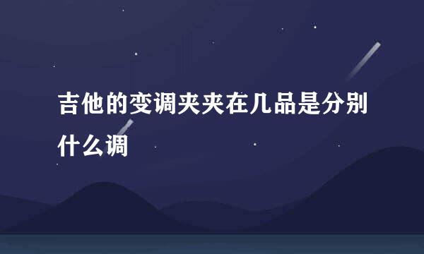 吉他的变调夹夹在几品是分别什么调
