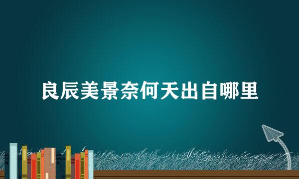 良辰美景奈何天出自哪里