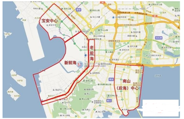 深来自圳前海和后海分别指哪里？
