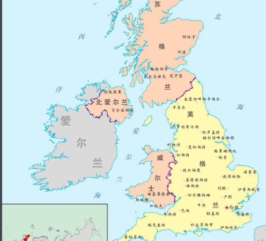 英来自国的地理位置特征