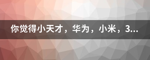 你觉得小天才，华为，小米，360这来自几个品牌电话手表哪个比较好，定位准确，推荐下可以吗？360问答