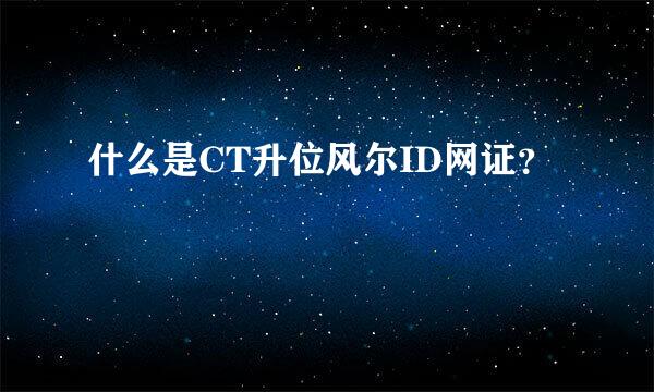 什么是CT升位风尔ID网证？