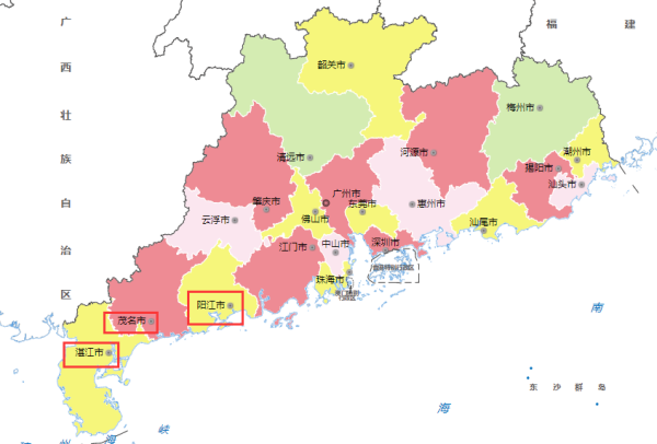 粤西地区包括哪些城市？