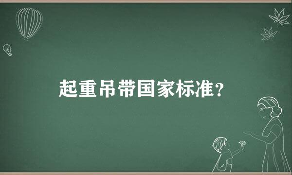起重吊带国家标准？