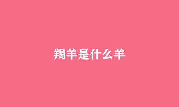 羯羊是什么羊
