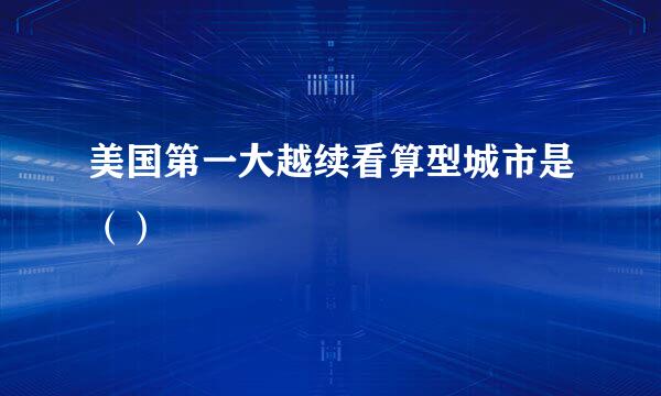 美国第一大越续看算型城市是（）