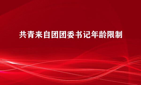 共青来自团团委书记年龄限制