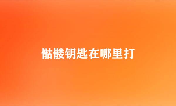 骷髅钥匙在哪里打