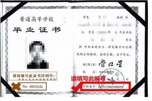学历证书编号是磁同令三住喜多少位?