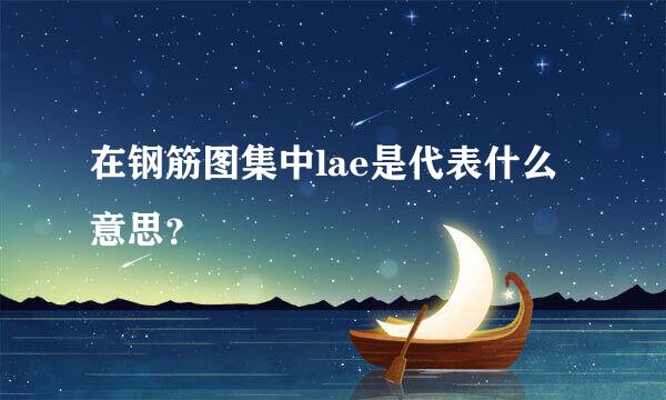 在钢筋图集中lae是代表什么意思？