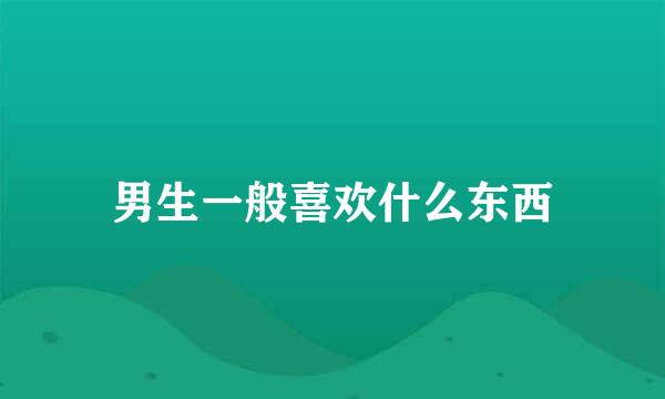 男生一般喜欢什么东西