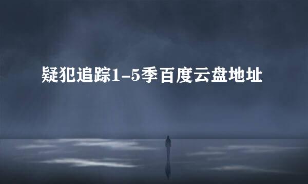 疑犯追踪1-5季百度云盘地址