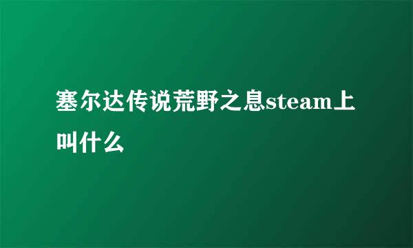 塞尔达传说荒野之息steam上叫什么