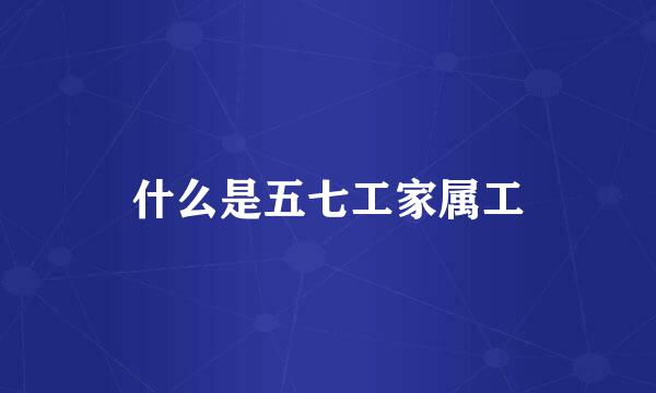 什么是五七工家属工