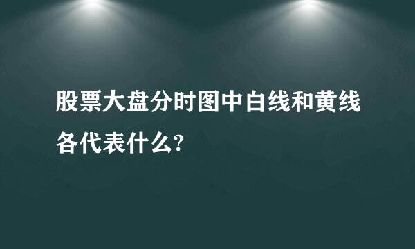 股票大盘分时图中白线和黄线各代表什么?