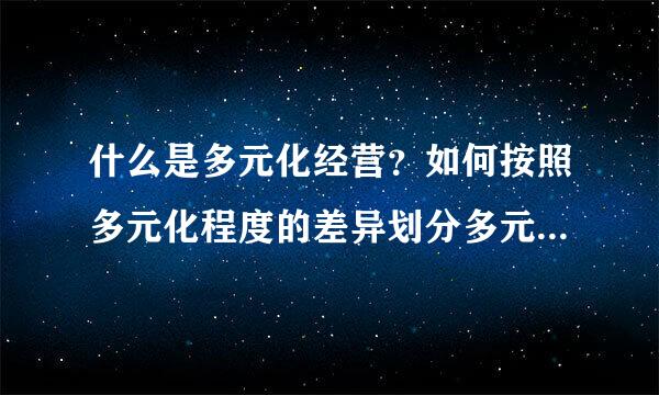 什么是多元化经营？如何按照多元化程度的差异划分多元化经营效精军降的企业？企业集团哪些内外部因素影响其多元化经营的动机？