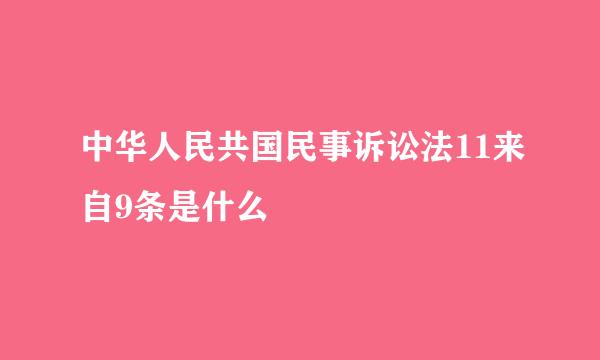 中华人民共国民事诉讼法11来自9条是什么