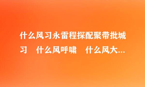 什么风习永雷程探配聚带批城习 什么风呼啸 什么风大作 什么风残月 什么风劲吹 什么风徐来 什么风凛冽（不能重复）