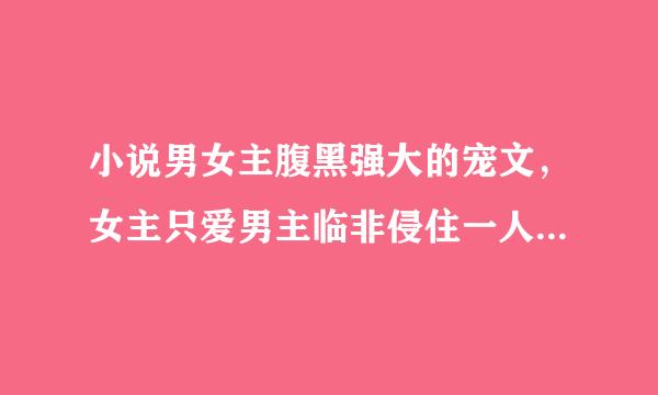 小说男女主腹黑强大的宠文，女主只爱男主临非侵住一人，结局幸福