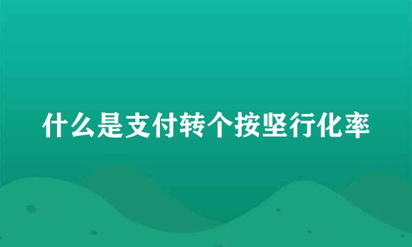 什么是支付转个按坚行化率