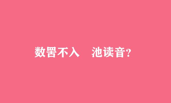 数罟不入洿池读音？