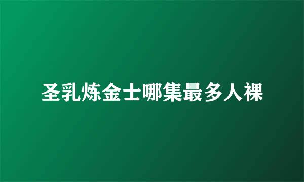圣乳炼金士哪集最多人裸