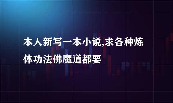 本人新写一本小说,求各种炼体功法佛魔道都要