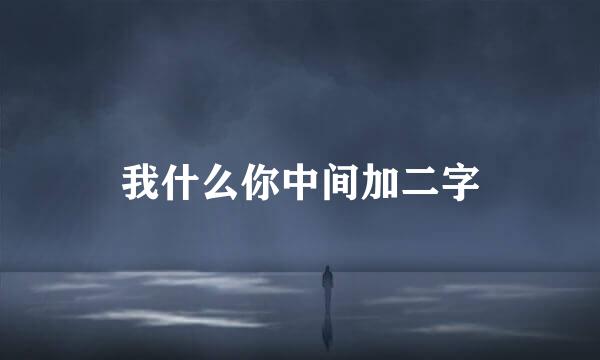 我什么你中间加二字