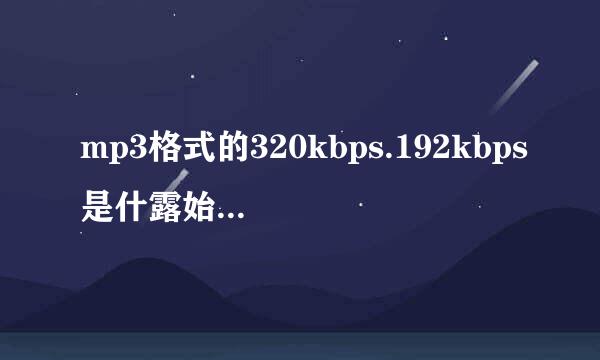 mp3格式的320kbps.192kbps是什露始台教亮草团征么意思？