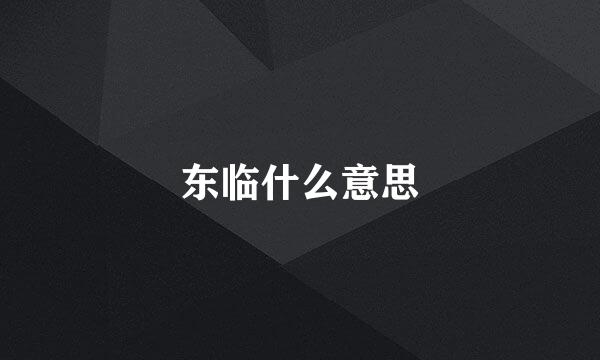东临什么意思