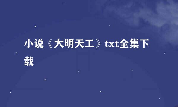 小说《大明天工》txt全集下载