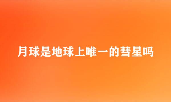 月球是地球上唯一的彗星吗