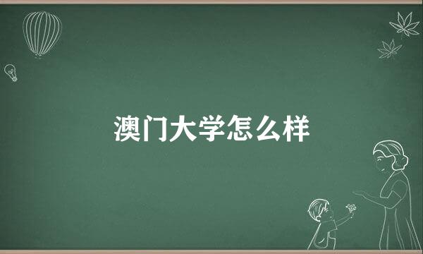 澳门大学怎么样