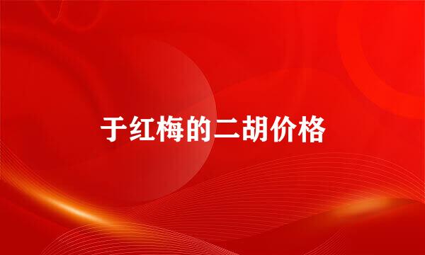 于红梅的二胡价格