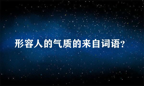 形容人的气质的来自词语？